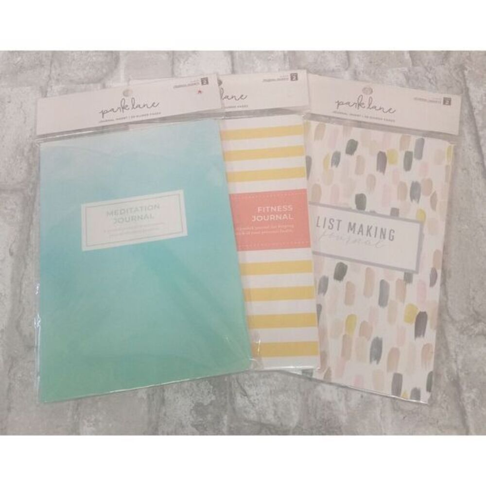 Journal Bundle Of Three Meditation,‎ Fitness & List Making NWT